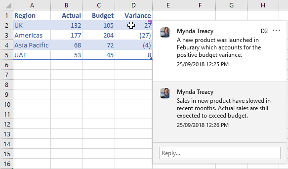 excel for mac show comments doesnt work